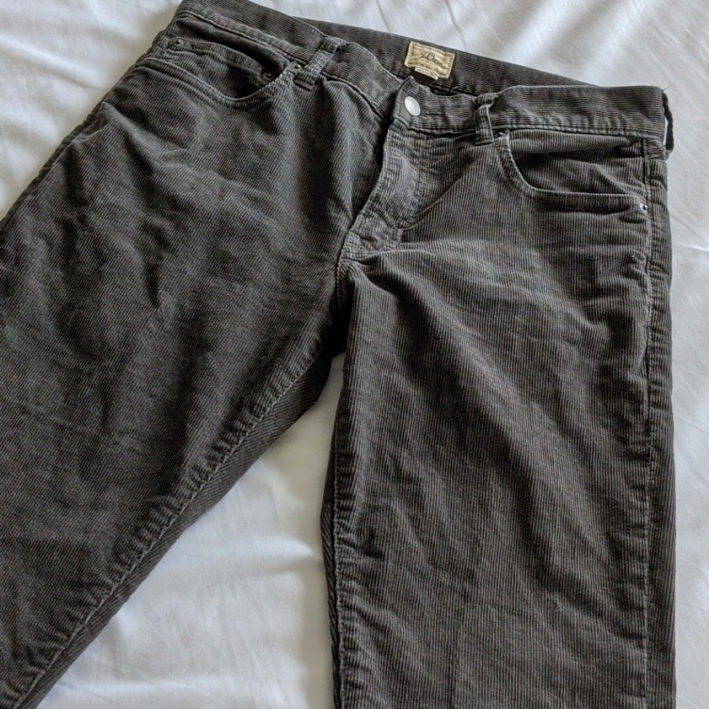 JCrew cords, gray